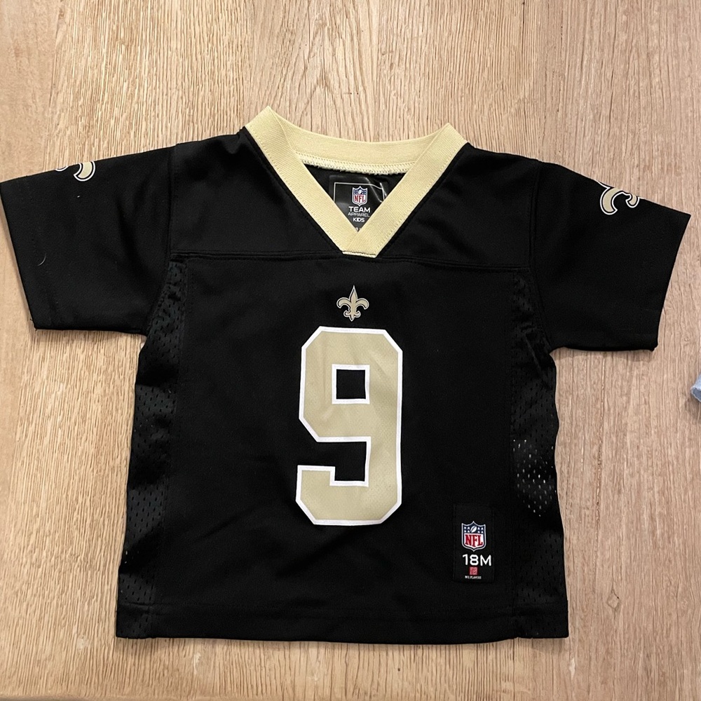 Official NFL Saints Jersey.  Size 18 months. Drew Brees #9
